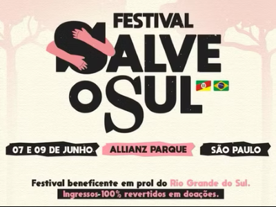 Festival reúne artistas em prol das vítimas de enchentes do Rio Grande do Sul