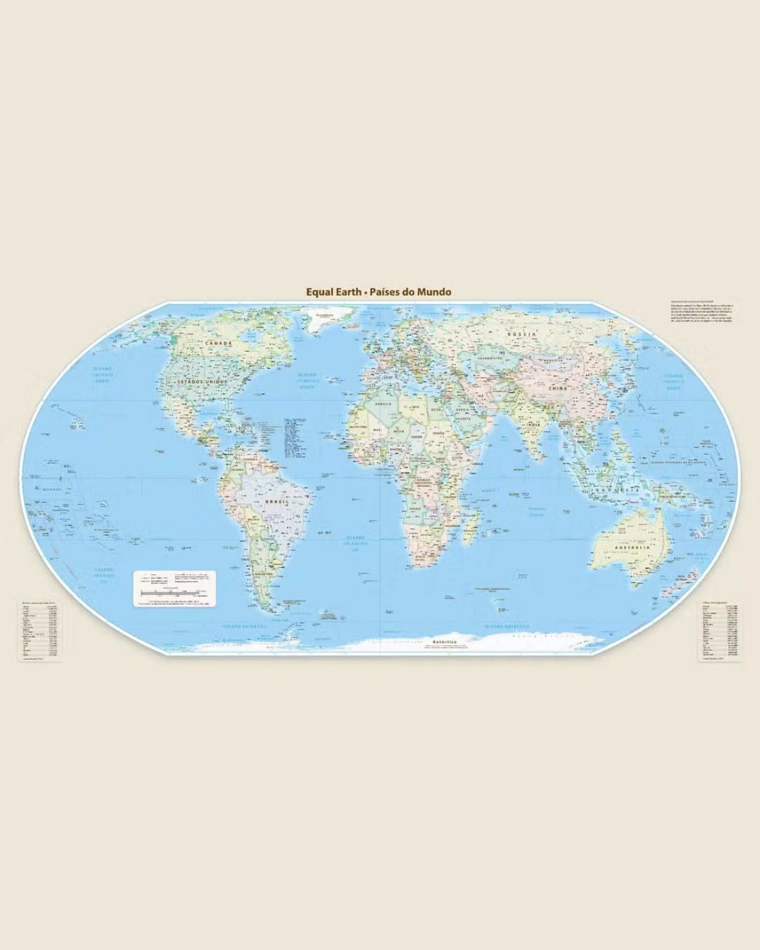 Projeto da ONU propõe novo mapa-múndi