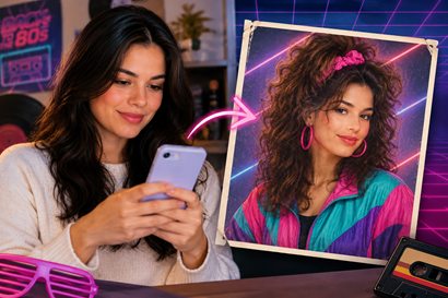 Anos 80 voltam à moda nas redes sociais em trend criada com IA